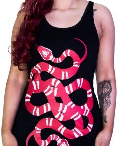 Dr Faust Red Crawling Snake Leviathan Black Mini Dress - Rosalyn DRESSES 8 Dr Faust Red Crawling Snake Leviathan Black Mini Dress - Rosalyn DRESSES