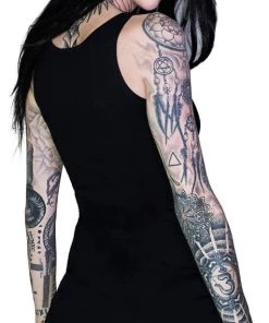 Dr Faust Red Crawling Snake Leviathan Black Mini Dress - Rosalyn DRESSES