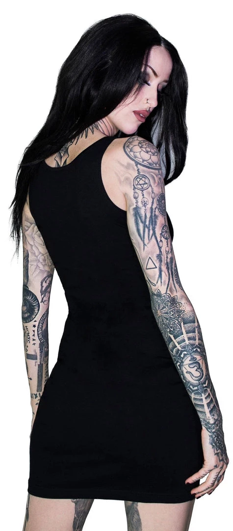 Dr Faust Red Crawling Snake Leviathan Black Mini Dress - Rosalyn DRESSES 4 Dr Faust Red Crawling Snake Leviathan Black Mini Dress - Rosalyn DRESSES