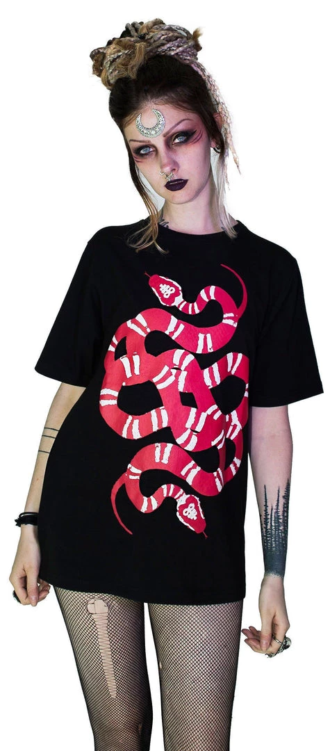 Dr Faust OMEN COLLECTIONNEW Diamond King Red Crawling Snake Black T-Shirt - Sutton 4 Dr Faust OMEN COLLECTIONNEW Diamond King Red Crawling Snake Black T-Shirt - Sutton