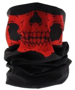 Dr Faust Red Skull Outlaw Jaw Face Mask Covering - Jason