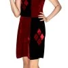 Dr Faust Red Diamond Velvet Black Mini Dress - Harley