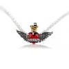 Dr Faust ACCESSORIES Red Heart Wings Crown Love Pendant And Necklace - Amira