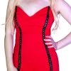 Dr Faust Red Party Lace-Up Mini Dress - Jana