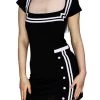 Dr Faust Sailor Black Mini Dress - Maria