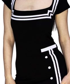 Dr Faust Sailor Black Mini Dress - Maria