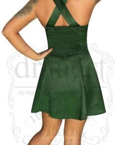 Dr Faust DRESSES Raw Silk Green Mini Dress - Willow