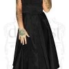 Dr Faust Marilyn Monroe Style Black Cocktail Midi Dress - Florence