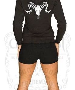 Dr Faust T-SHIRTS & HOODIES Goat Skull Baphomet Hoodie - Mollie