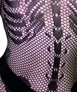 Dr Faust Skeleton Printed Fish Net Black Sheer Mini Dress - Sabine 7 Dr Faust Skeleton Printed Fish Net Black Sheer Mini Dress - Sabine