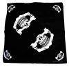 Dr Faust Dead Outlaw Skull Jaw Black Cotton Bandana - Lecter