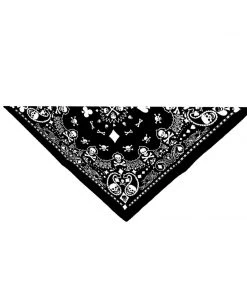 Dr Faust Bandanas Skulls Playing Cards Black Cotton Bandana - Robert 7 Dr Faust Bandanas Skulls Playing Cards Black Cotton Bandana - Robert