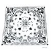 Dr Faust Skulls Playing Cards White Cotton Bandana - Robert