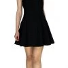 Dr Faust DRESSES Smart Checked Black Mini Dress - Carmen