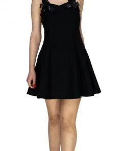 Dr Faust DRESSES Smart Checked Black Mini Dress - Carmen