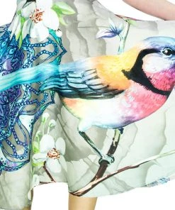 Dr Faust Songbird Henna Pastel Midi Dress - Helice