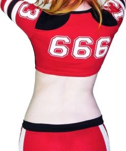 Dr Faust OMEN COLLECTIONNEW Team Devil 666 Cheerleader Top And Hot Pants Set - Opal