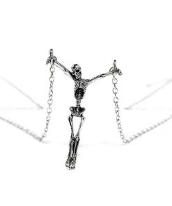 Dr Faust The Crucified Skeleton Pendant And Necklace - Skyla