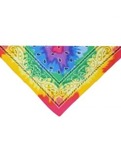 Dr Faust Tie Dye Design Rainbow Cotton Bandana - Everard Bandanas