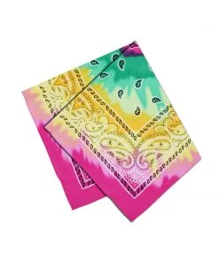 Dr Faust Bandanas Tie Dye Rainbow Cotton Bandana - Everard