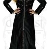 Dr Faust JACKETS Vegan Leather Alternative Long Black Coat - Bellona 1 Dr Faust JACKETS Vegan Leather Alternative Long Black Coat - Bellona