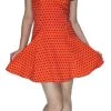 Dr Faust Orange Black Polka Dot Mini Dress - Vera DRESSES