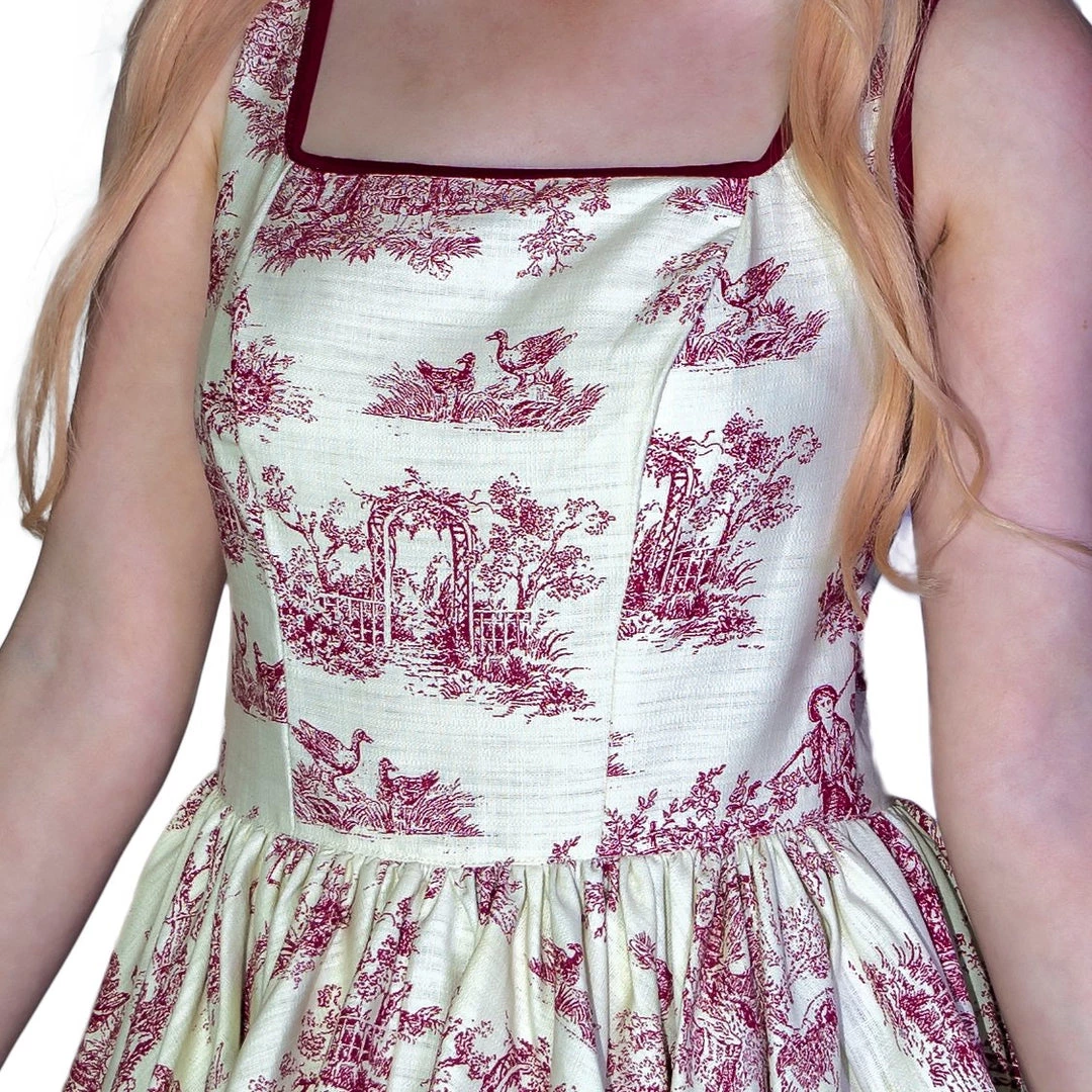 Dr Faust Victorian Vintage Red High-Low Dress - Miriam DRESSES