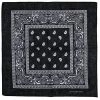 Dr Faust White Design Black Cotton Bandana - Everard