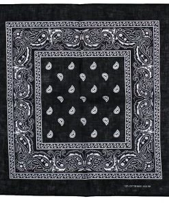 Dr Faust store 12 Dr Faust White Design Black Cotton Bandana - Everard