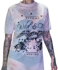 Dr Faust Wild Printed Mesh Oversized Top - Jaylene