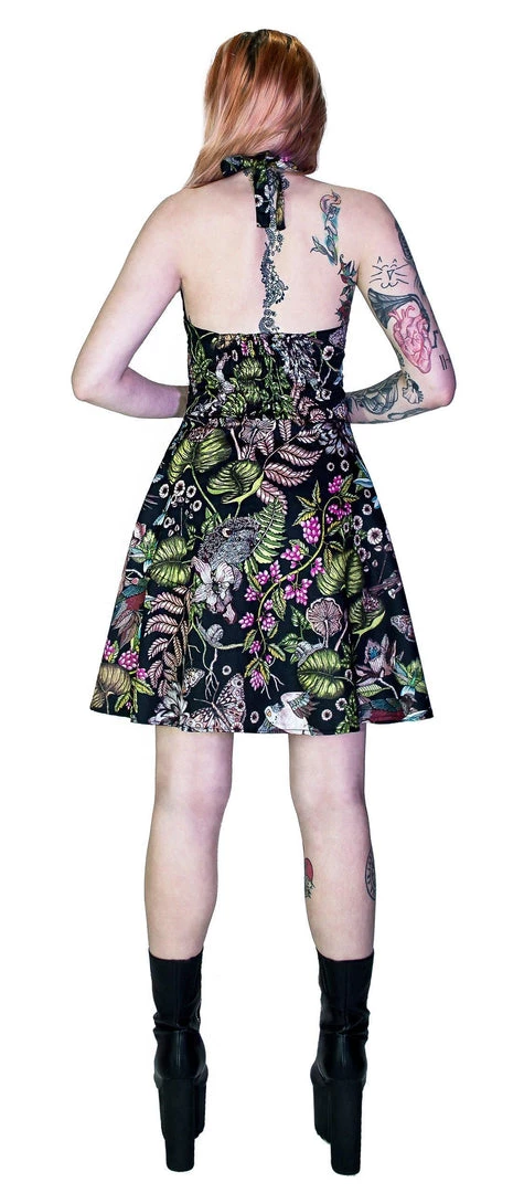 Dr Faust Witch Night Garden Black Mini Dress - Marigold 4 Dr Faust Witch Night Garden Black Mini Dress - Marigold