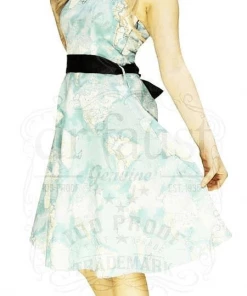 Dr Faust Signature Artisan Map Midi Dress - Adalyn DRESSES